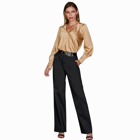 Boston Proper - High Rise Straight Leg Pants - Picture 1 of 11